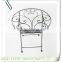 LC-77449 Garden outdoor folding metal coffee tables with glass top