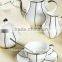 15pcs decal bone china tea sets