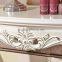 White exquisite washed silver leaf solid wood hallway console table
