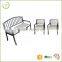 Steel garden bistro set with cushion patio steel bistro chair set with coffee table                        
                                                Quality Choice