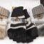 knitted gloves/knit half finger gloves with plush mitt flap/custom winter gloves