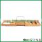 Fuboo--Bamboo bathtub caddy with extending sides cellphone tray&integrate wine glass holder