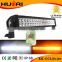 New Type Strobe/ Flash Dual Color Amber white 120w 21.5inch 4x4 Off Road Led Light Bar With Wireless Remote Control