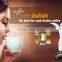 Stainless steel golden polish Dallah with 4 small cups