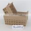 Nice natural cotton woven picnic basket with handles