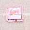 Hot sale square rose gold bag purse hanger/ foldable bag purse holder with epoxy sticker logo
