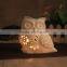 Owl Shape Ceramic Tea Light Holder, Aromatherapy Essential Oil Burner