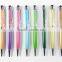 Wholesales Novetly Crystal Capacitive Touch Metal Ball Pen , Multicolor Crystal Ball Pen