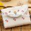 Fresh garden style flowers print canvas card holder with high quality