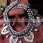 Alloy gun black heavy choker necklace, antique choker necklace, baroque necklace