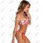 Hot sell ladies women sexy crochet bikini swimwear American flag pattern