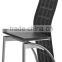 Z608-1 home furniture pvc leather chrome legs modern high back dine chairs