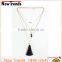 Fashion multilayer long cross pendant chain necklace wholesale