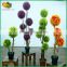 mini artificial topiary frame grass ball tree for garden decoration