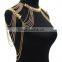 Fashion Unique Silver Multilayers tassels Sexy Double Shoulder Sexy Body Chain