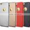 G case Brand 2 in 1 soft tpu+leather back case with logo hole for iphone 6s plus