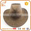 Hot selling western cowboy hat brown leather cowboy hats for men