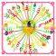3 Sprials bended hard plastic drinking straw with fruit