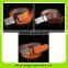 16022 Elegant top quality first layer cowhide leather knitting wallet belt gift set