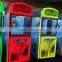 Acrylic crane claw machine for sale with Taiwan mainbaord /Brilliant lighting crane machine kit /coin-operated game machine