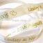 satin printed tape for gift package with brand logo