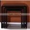 Home Furniture Space-Saving Black High Gloss Coffee Table Corner Table Set