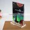 acrylic desktop menu display stand/holder