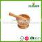 Natural Bamboo wood garlic mortar & pestle set for sale