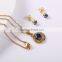 Newest model blue crystal artificial diamonds charm jewelry set for engagement