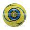 yellow color machine stitched pu matte size 5 football