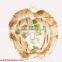 Wald Imports apple and flower woven bamboo serving salad bowl and plate