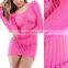 Woman Fashion Long Sleeve Nylon Spandex Dress