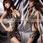 Wholesale fashionable leopard grain sexy lingerie China, slit-bottom sexy underwear pictures