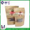 Kraft paper standup food bag with zipper and window for snack food
