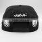 Factory made custom flat brim snapback cap with 3D embroidery logo