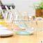 High borosilicate material creative fruit glass cup with ceramic spoon and lid for restaurant