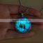 New winter sweater chian silver bead jewelry luminous 3 cat picture pendants glow fashion chageable pendant necklace