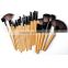 24pcs Concealer Wood Women Makeup Brush Set