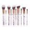 10Pcs Go Pro Premium Makeup Brush Sets with Marble Patterned Handle