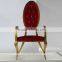 China furniture stainless steel dining chair for wedding