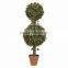 6ft Artificial Green Boxwood Spiral Potted Topiary Trees