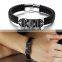 Small MOQ+Mix Designs +In Stock Can Custom logo rope leather bracelet bracelet custom wholesale