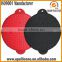 round shape silicone flat colander with handles