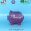 BSCI Audit Factory Simple fashion design ceramic glazed pig shape coin bank, money box