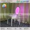 Round back ghost aluminum chair for dining