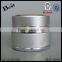 10/15/30/50g silver aluminum cream jar face cream aluminum cream jar with white glass inner jar