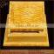 High gloss gold wooden storage box cigarette case