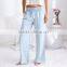 Wide Leg Pants Women Fashion Long Plain Dyed Chambray Pant Wholesale Custom Wide Leg Yoga Pants