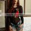 Long sleeve jumpsuit lingerie sexy tank top women tops crop top embroidery transparent t-shirt undershirts conjoined underwear