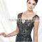 black lace deep v neck off shoulder mother bride elegant evening summer dresses